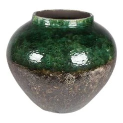 Lindy Jar Plant Pot - Black Green 14 Lindy Jar Plant Pot - Black Green -HORTOLOGY Plants Sale 6PTR62411