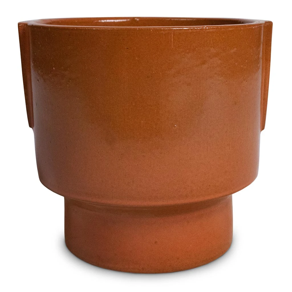 Aries Handles Plant Pot - Bright Rust 1 Aries Handles Plant Pot - Bright Rust