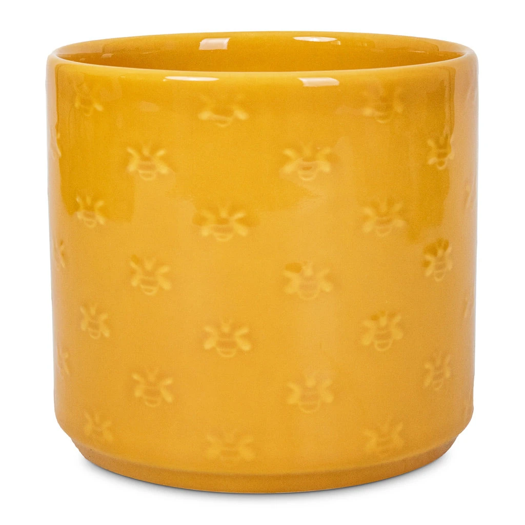 Arley Plant Pot - Yellow Bee 1 Arley Plant Pot - Yellow Bee