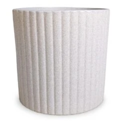 Azalea Ribbed Plant Pot - Speckled Grey Stone -HORTOLOGY Plants Sale Azalea Ribbed Plant Pot Speckled Grey Stone 20x20cm