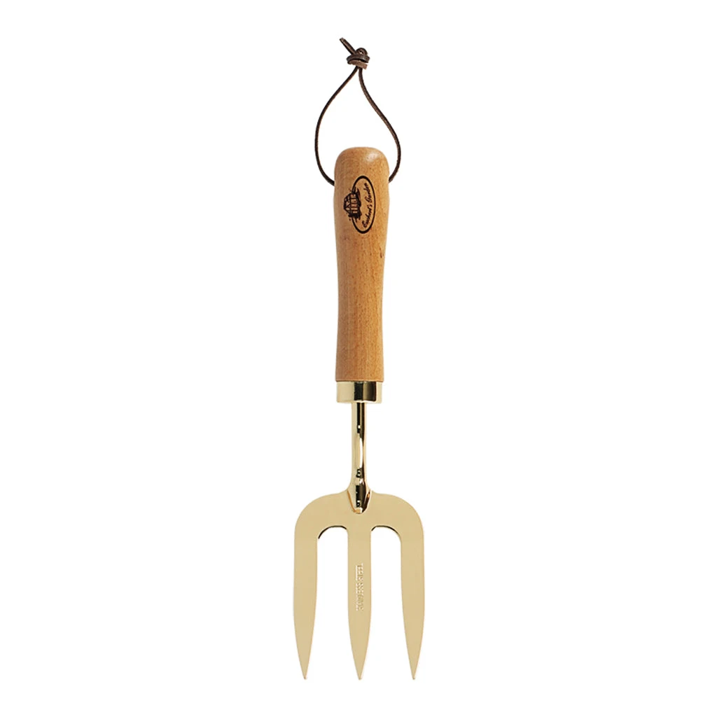 Beech Wood Fork - Gold Plated Stainless Steel 1 Beech Wood Fork - Gold Plated Stainless Steel