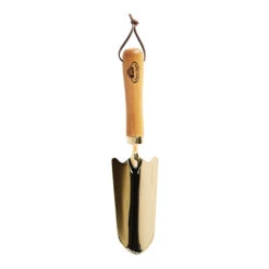 Beech Wood Trowel - Gold Plated Stainless Steel