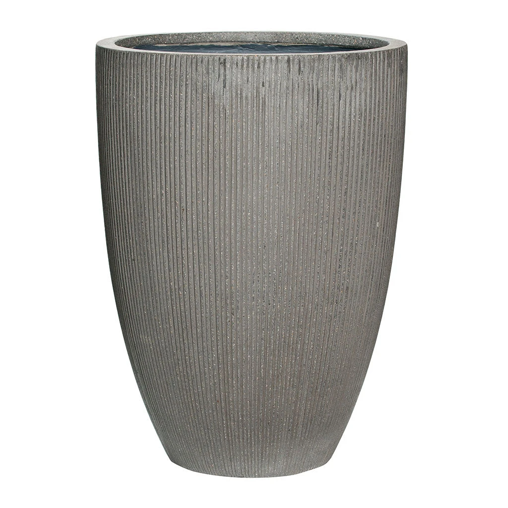 Ben Ridged Planter - Dark Grey 1 Ben Ridged Planter - Dark Grey