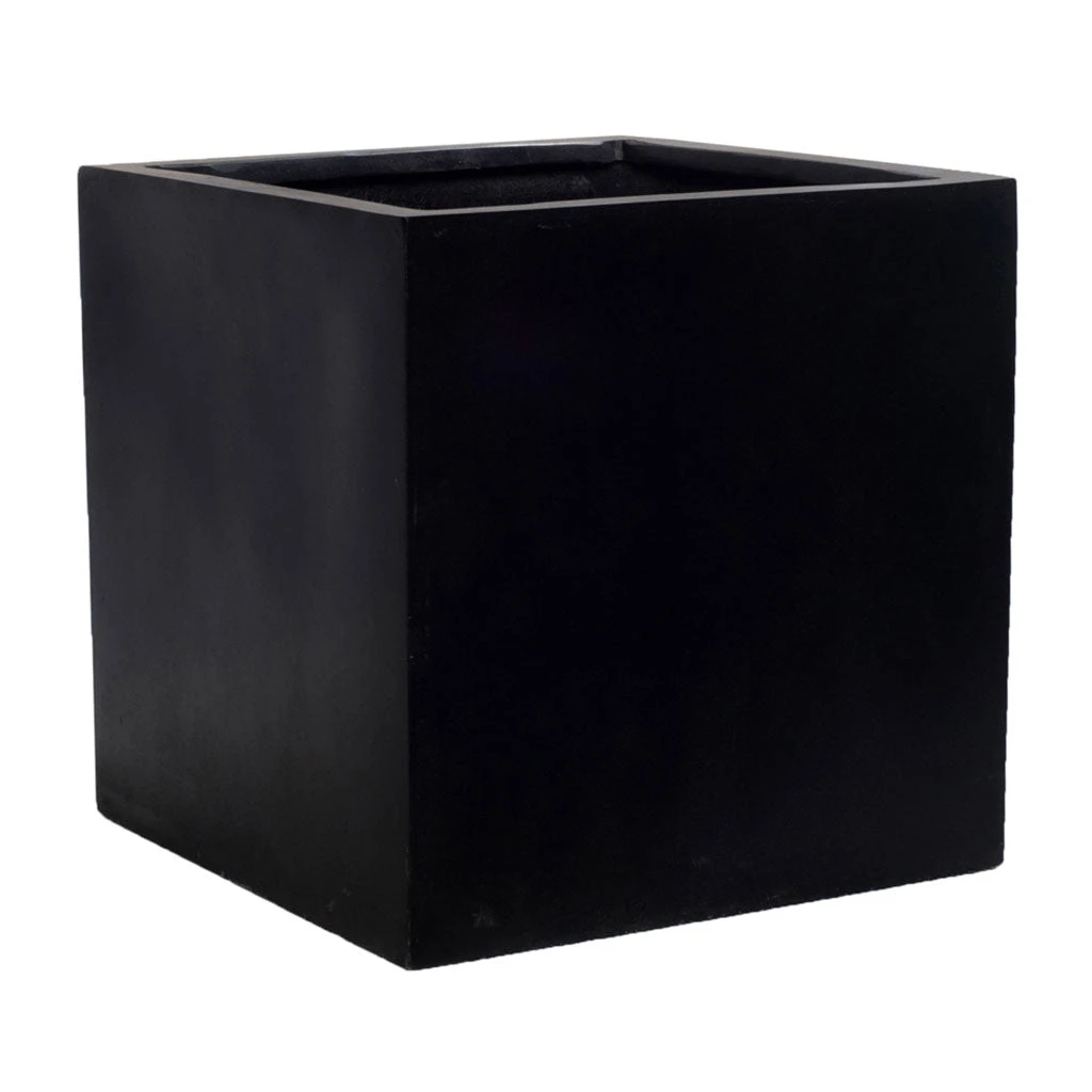 Block Natural Planter - Black 4 Block Natural Planter - Black - Image 4