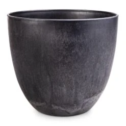Bola Artstone Plant Pot - Black -HORTOLOGY Plants Sale Bola Artstone Plant Pot Black 17x15cm 7