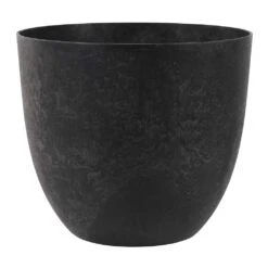 Bola Artstone Plant Pot - Black -HORTOLOGY Plants Sale Bola Artstone Plant Pot Black Medium Large