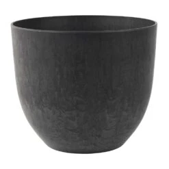 Bola Artstone Plant Pot - Black -HORTOLOGY Plants Sale Bola Artstone Plant Pot Black Small