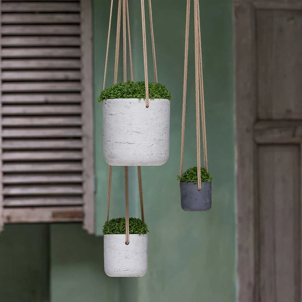 Charlie Hanging Plant Pot - Grey Washed 6 Charlie Hanging Plant Pot - Grey Washed - Image 6