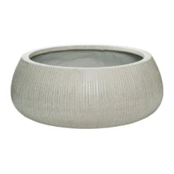 Eileen Cement Grey Ridged Plant Bowl β Round Ficonstone Indoor & Outdoor Pot 12 Eileen Cement Grey Ridged Plant Bowl β Round Ficonstone Indoor & Outdoor Pot -HORTOLOGY Plants Sale Eileen Plant Bowl Ridged Cement 53x21cm