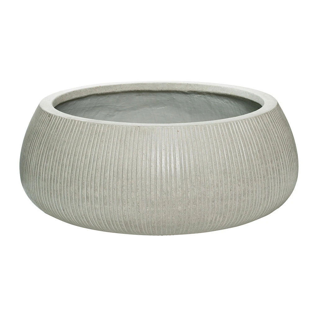 Eileen Cement Grey Ridged Plant Bowl β Round Ficonstone Indoor & Outdoor Pot 6 Eileen Cement Grey Ridged Plant Bowl β Round Ficonstone Indoor & Outdoor Pot - Image 6