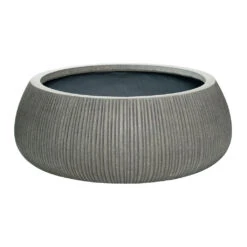 Eileen Ridged Plant Bowl - Dark Grey 10 Eileen Ridged Plant Bowl - Dark Grey -HORTOLOGY Plants Sale Eileen Plant Bowl Ridged Dark Grey 53x21cm