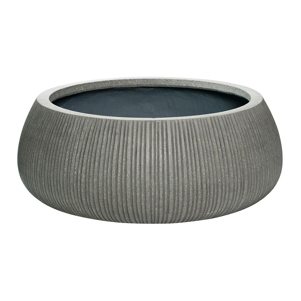 Eileen Ridged Plant Bowl - Dark Grey 5 Eileen Ridged Plant Bowl - Dark Grey - Image 5