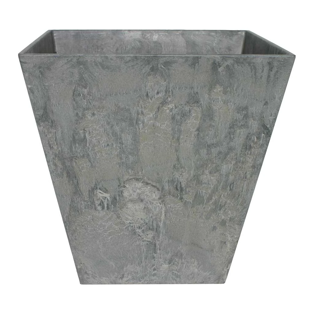 Ella Artstone Grey Matt β Tapered Square Stone Effect Modern Planter 1 Ella Artstone Grey Matt β Tapered Square Stone Effect Modern Planter