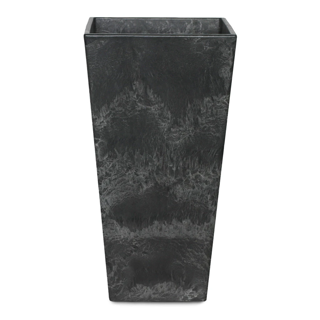 Ella Artstone Tall Planter - Black 1 Ella Artstone Tall Planter - Black
