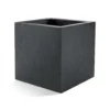 Grigio Anthracite Concrete Cube Planter – Lightweight Modern Indoor/Outdoor Resin Pot