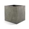 Grigio Natural Concrete Cube Planter – Contemporary Glass Fibre Reinforced Resin Square Pot