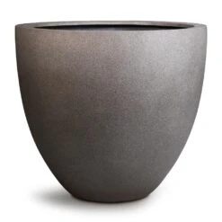 Grigio Egg Pot Planter - Natural Concrete -HORTOLOGY Plants Sale Grigio Egg Pot Plant Pot Natural Concrete 60x54cm