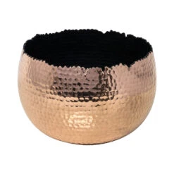 Hammered Bowl - Copper With Black -HORTOLOGY Plants Sale Hammered Bowl Copper Black19cm