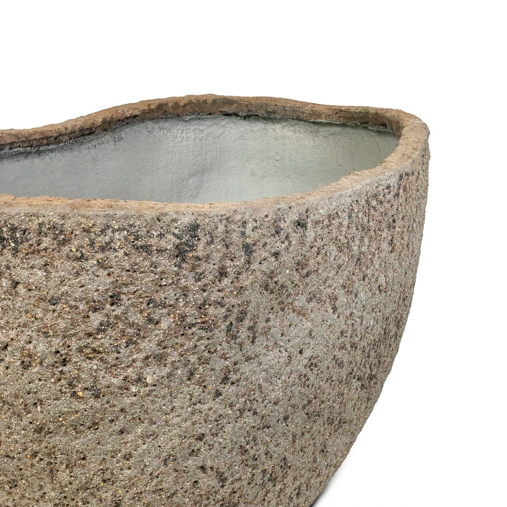 Hunter Mountain Granite Grey Trough Planter - Rugged Ficonstone Stone Effect Pot 3 Hunter Mountain Granite Grey Trough Planter - Rugged Ficonstone Stone Effect Pot - Image 3