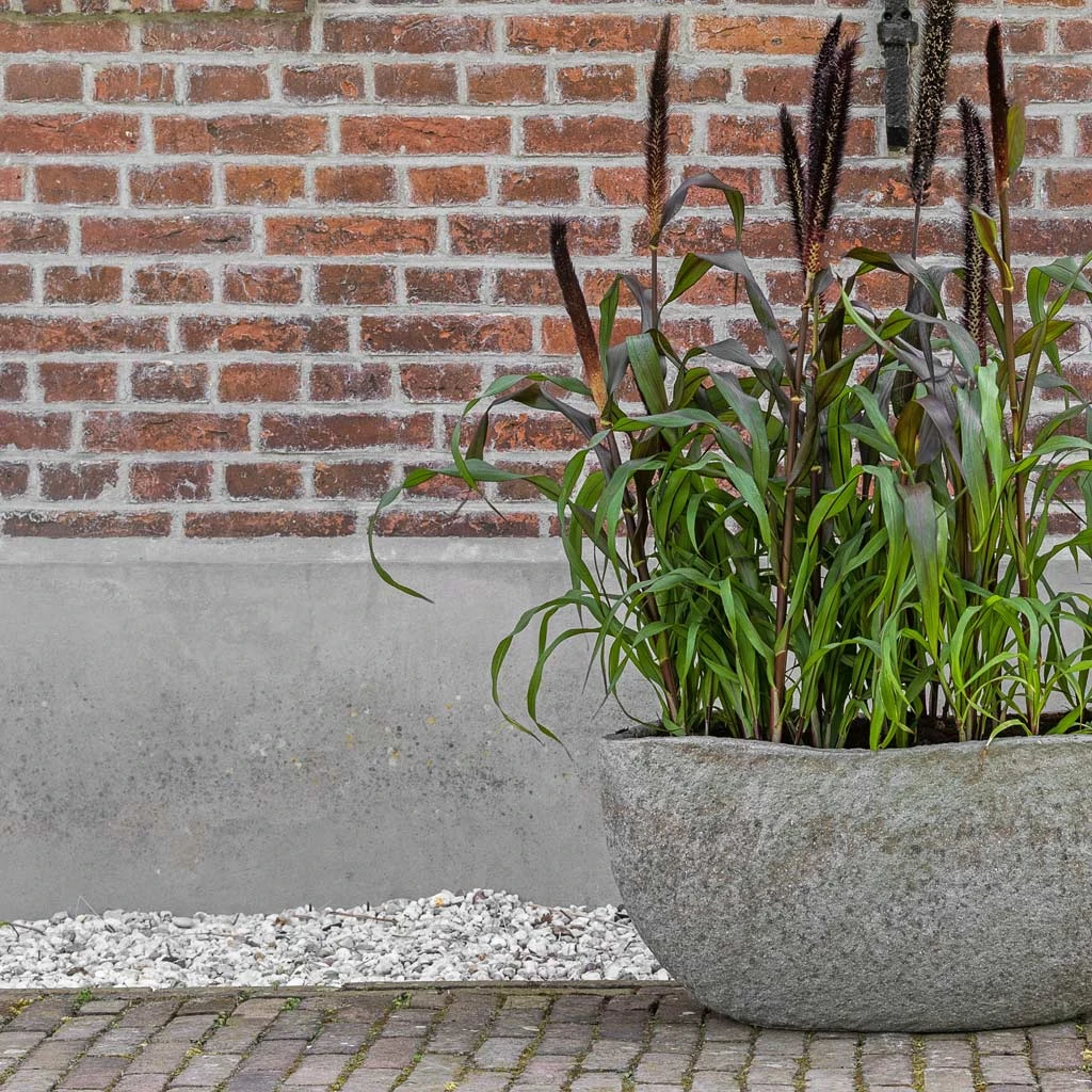 Hunter Mountain Granite Grey Trough Planter - Rugged Ficonstone Stone Effect Pot 8 Hunter Mountain Granite Grey Trough Planter - Rugged Ficonstone Stone Effect Pot - Image 8
