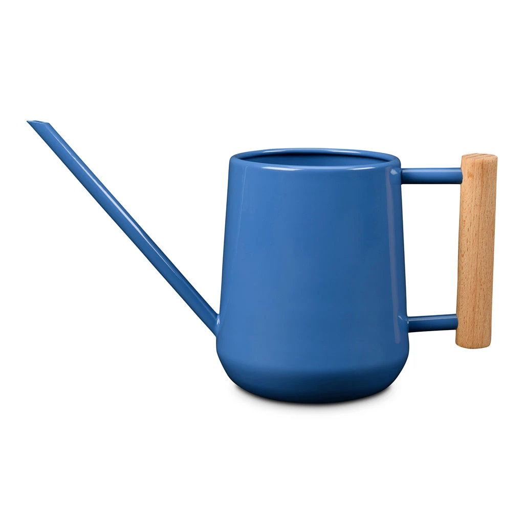 Indoor Watering Can 0.7L - Cotswold Blue With Beech Handle 1 Indoor Watering Can 0.7L - Cotswold Blue With Beech Handle