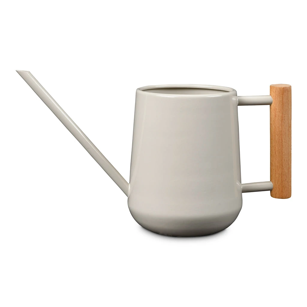 Indoor Watering Can 0.7L - Mushroom With Beech Handle 1 Indoor Watering Can 0.7L - Mushroom With Beech Handle