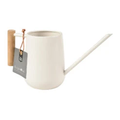Indoor Watering Can 0.7L - Stone With Beech Handle 7 Indoor Watering Can 0.7L - Stone With Beech Handle -HORTOLOGY Plants Sale Indoor Watering Can 07L Stone Beech Handle