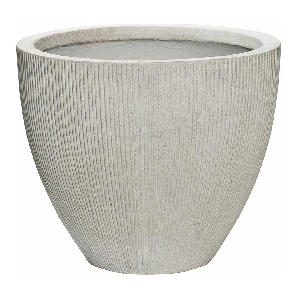 Jesslyn Ridged Plant Pot - Cement 1 Jesslyn Ridged Plant Pot - Cement