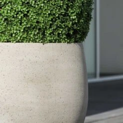 Jumbo Orb Planter - Stone Washed -HORTOLOGY Plants Sale Jumbo Orb Planter Stone Washed Close Up