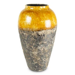 Lindy Bottle Plant Vase - Ochre