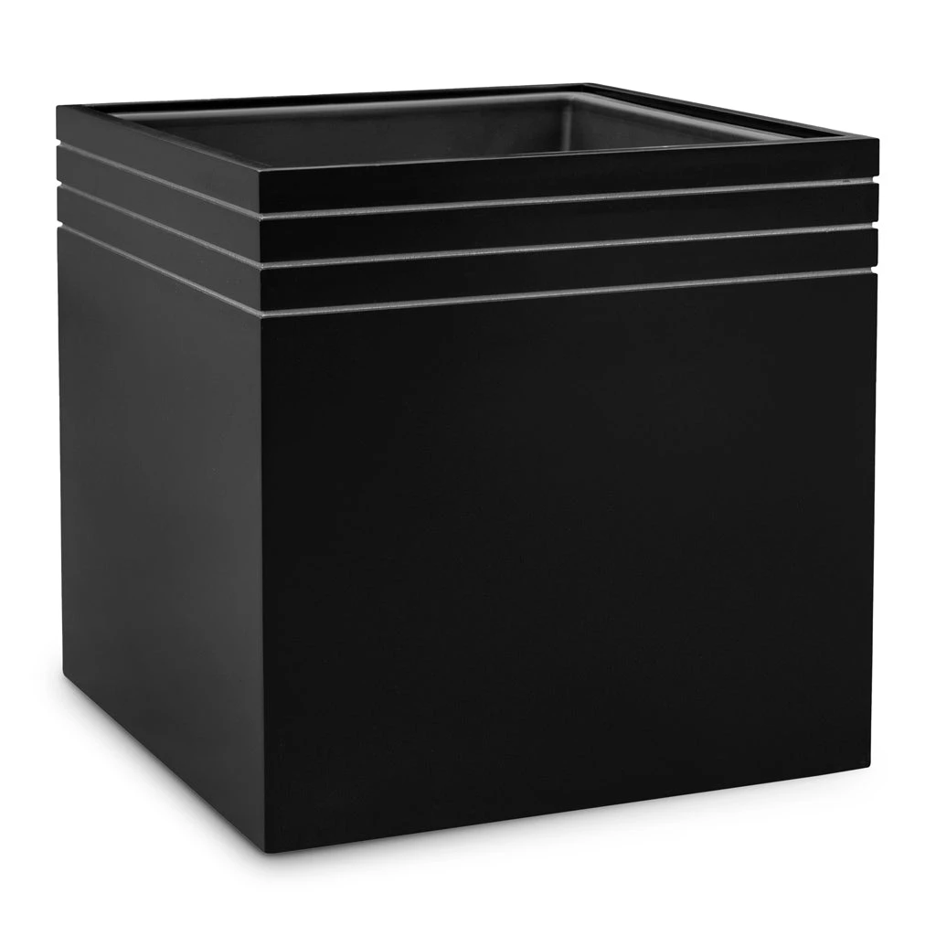 Line-Up Cube Planter - Matt Black 1 Line-Up Cube Planter - Matt Black