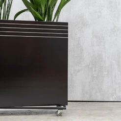 Line-Up Rectangle Planter - Matt Black 9 Line-Up Rectangle Planter - Matt Black -HORTOLOGY Plants Sale Line Up Tall Square Planter Matt Black Lifestyle 3