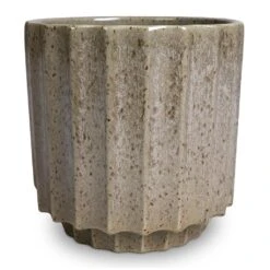 Lugano Scalloped Plant Pot - Green -HORTOLOGY Plants Sale Lugano Scalloped Plant Pot Green 16x16cmcopy