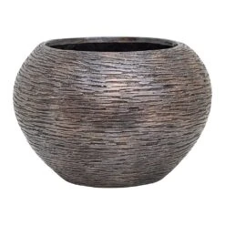 Luxe Lite Wrinkle Globe Planter - Bronze 17 Luxe Lite Wrinkle Globe Planter - Bronze -HORTOLOGY Plants Sale Luxe Lite Wrinkle Globe Planter Bronze Small