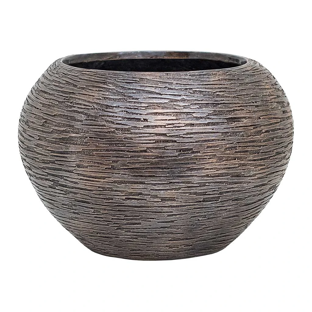 Luxe Lite Wrinkle Globe Planter - Bronze 8 Luxe Lite Wrinkle Globe Planter - Bronze - Image 8