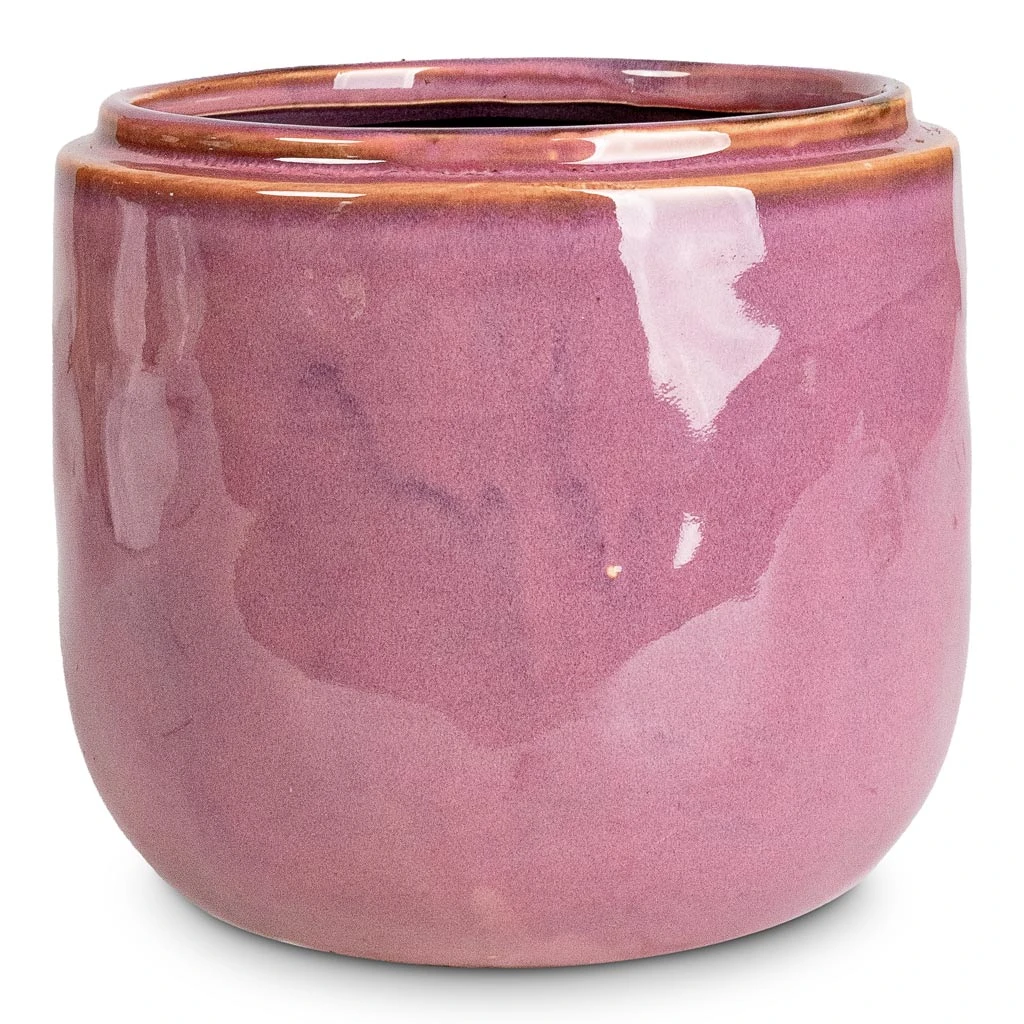 Mabel Cherry Ceramic Plant Pot β Muted Mauve & Honey Glaze Indoor Decorative Planter 4 Mabel Cherry Ceramic Plant Pot β Muted Mauve & Honey Glaze Indoor Decorative Planter - Image 4
