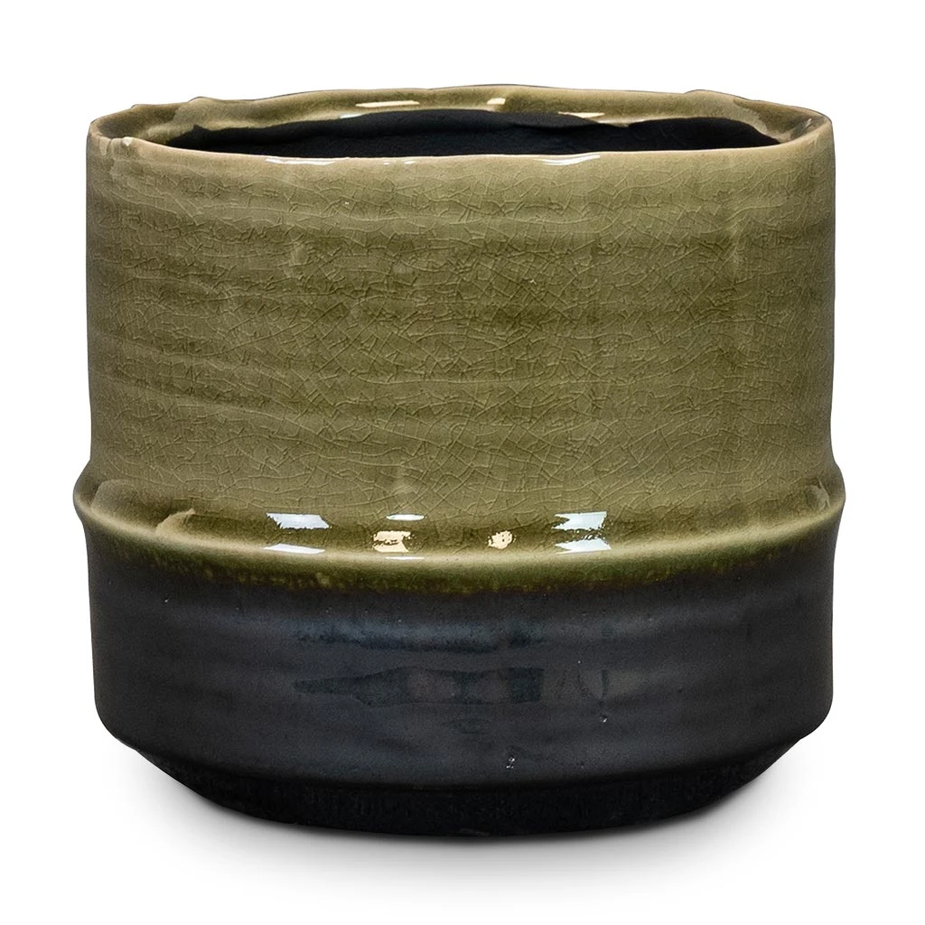 Marlijn Thyme Sage and Denim Blue Two-Tone Glazed Ceramic Indoor Plant Pot 10 Marlijn Thyme Sage and Denim Blue Two-Tone Glazed Ceramic Indoor Plant Pot - Image 10