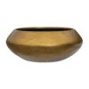 Metallic UFO Plant Bowl in Matt Honey – Silver Leaf Saucer Modern Indoor Planter