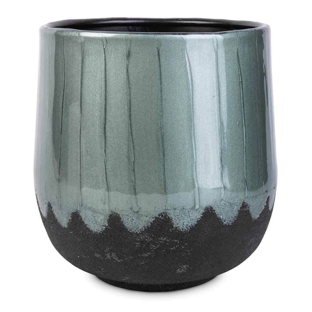 Ninthe Metal Plant Pot - Metallic Petrol 9 Ninthe Metal Plant Pot - Metallic Petrol - Image 9