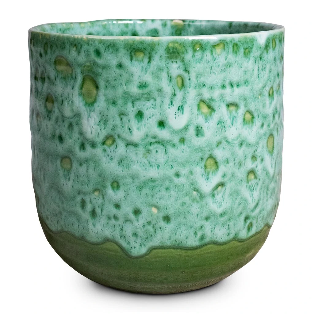 Ocean Glaze Plant Pot - Emerald 1 Ocean Glaze Plant Pot - Emerald