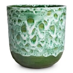 Ocean Glaze Plant Pot - Emerald 20 Ocean Glaze Plant Pot - Emerald -HORTOLOGY Plants Sale Ocean Glaze Plant Pot Emerald 18x18cm