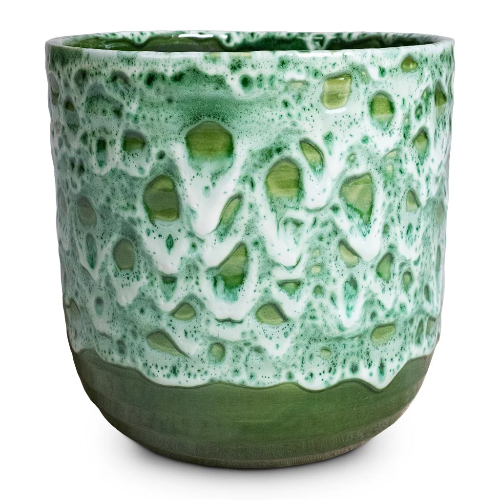 Ocean Glaze Plant Pot - Emerald 7 Ocean Glaze Plant Pot - Emerald - Image 7