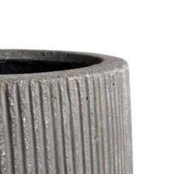 Patt High Ridged Planter - Dark Grey 20 Patt High Ridged Planter - Dark Grey -HORTOLOGY Plants Sale Patt High Plant Vase Ridged Dark Grey SWATCH 1