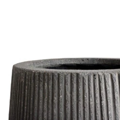 Patt High Ridged Planter - Dark Grey 21 Patt High Ridged Planter - Dark Grey -HORTOLOGY Plants Sale Patt High Plant Vase Ridged Dark Grey SWATCH 2