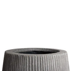 Patt High Ridged Planter - Dark Grey 18 Patt High Ridged Planter - Dark Grey -HORTOLOGY Plants Sale Patt High Plant Vase Ridged Dark Grey SWATCH 4