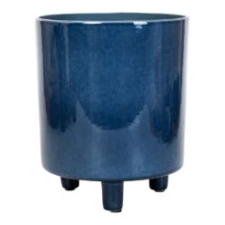 Pisa Plant Pot - Navy -HORTOLOGY Plants Sale Pisa Plant Pot Navy 20x24cm