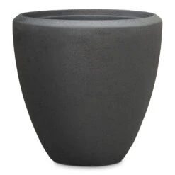 Polystone Plain Couple Planter - Smoke
