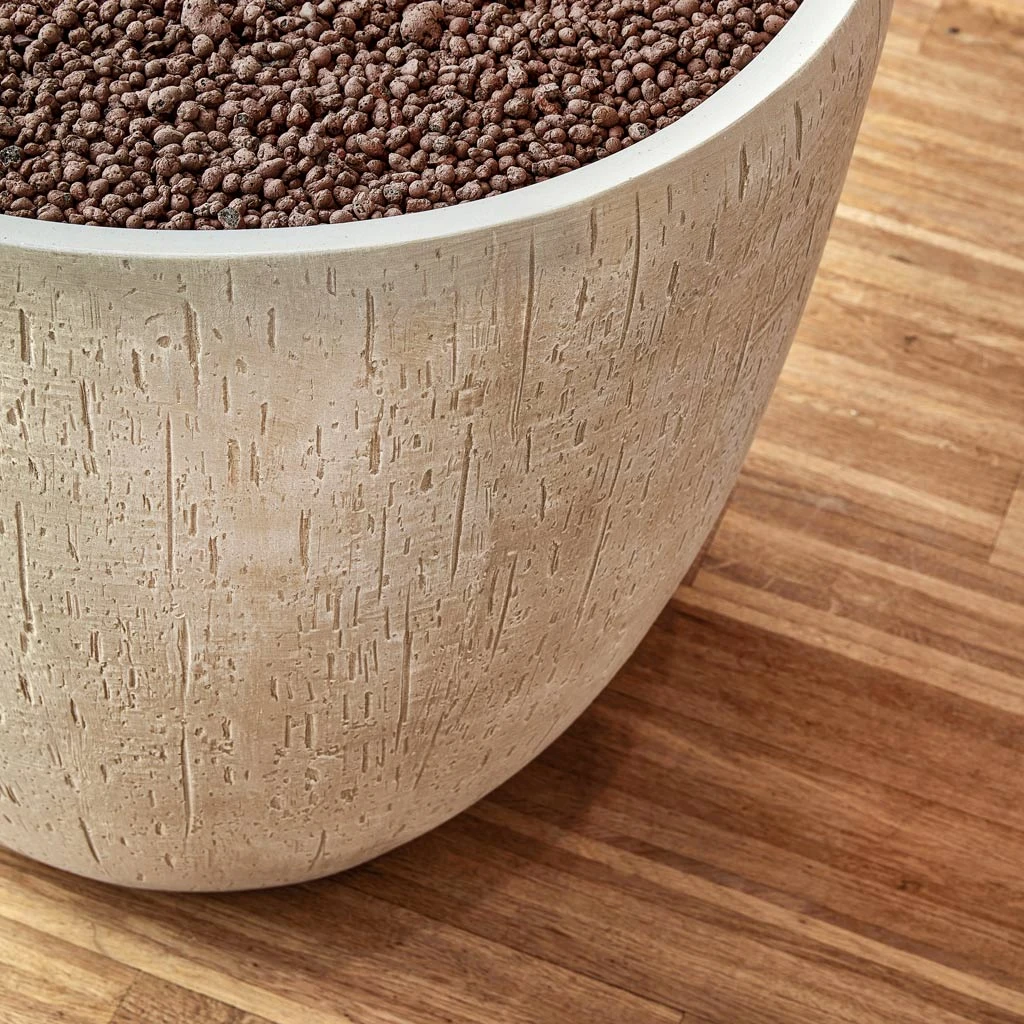 Raindrop Egg Planter Stone Grey - Textured Fibreclay Indoor/Outdoor Pot 2 Raindrop Egg Planter Stone Grey - Textured Fibreclay Indoor/Outdoor Pot - Image 2