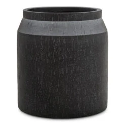 Raindrop Cylinder Jar Planter - Anthracite 5 Raindrop Cylinder Jar Planter - Anthracite -HORTOLOGY Plants Sale Raindrop Cylinder Jar Planter Anthracite 24x26cm