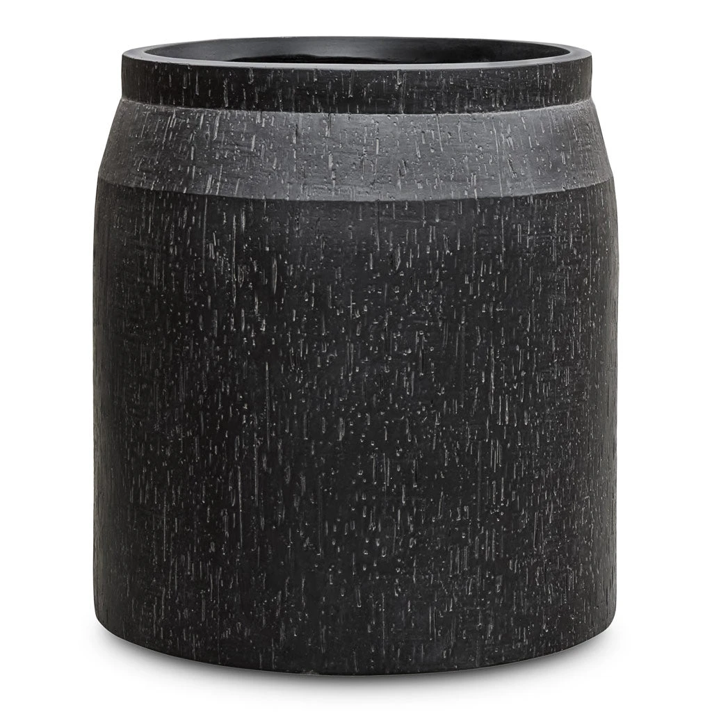 Raindrop Cylinder Jar Planter - Anthracite 2 Raindrop Cylinder Jar Planter - Anthracite - Image 2